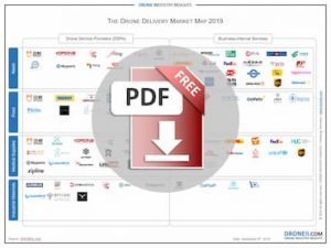 Drone Delivery Market Map Infographic Download Icon